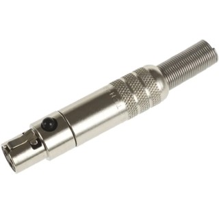 Switchcraft Cable XLR Connector, Straight, 125V Female, 3 Way, Silver Plating TA3FSHF