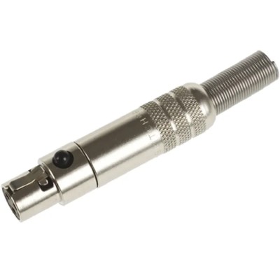 Switchcraft Cable XLR Connector, Straight, 125V Female, 3 Way, Silver Plating TA3FSHF
