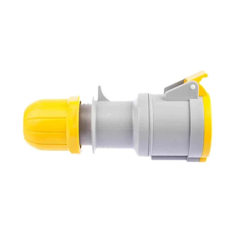 Scame Industrial Power Connector 32A 110V IP44 Yellow Cable Mount 2P+PE Optima IP44