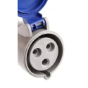 Scame Industrial Power Connector Rated At 32A, 230V, IP44 Blue Cable Mount IP44