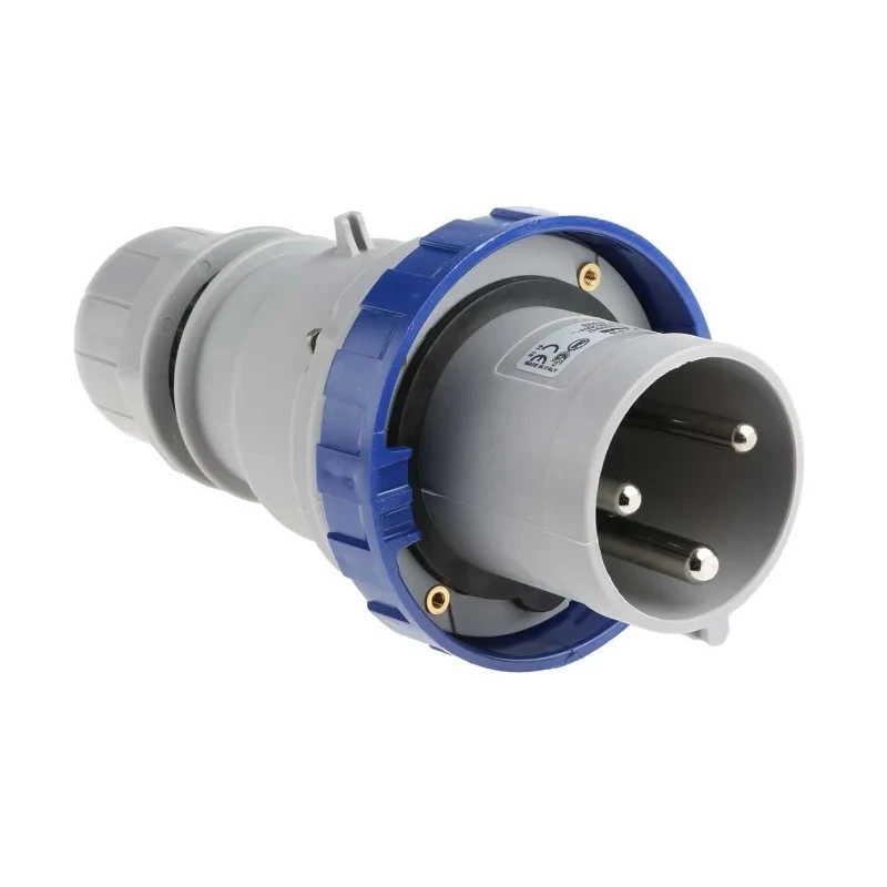 Scame IP67 Blue Cable Mount 2P+PE Straight Industrial Power Connector, 63A, 230V IP67