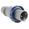 Scame IP67 Blue Cable Mount 2P+PE Straight Industrial Power Connector, 63A, 230V IP67