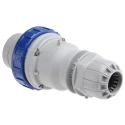 Scame IP67 Blue Cable Mount 2P+PE Straight Industrial Power Connector, 63A, 230V IP67