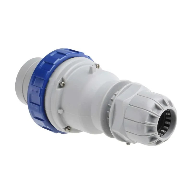 Scame IP67 Blue Cable Mount 2P+PE Straight Industrial Power Connector, 63A, 230V IP67