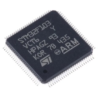 STMicroelectronics STM32F103VCT6 32-bit ARM Cortex M3 Microcontroller 72 MHz 256kB FLASH 100-Pin LQFP