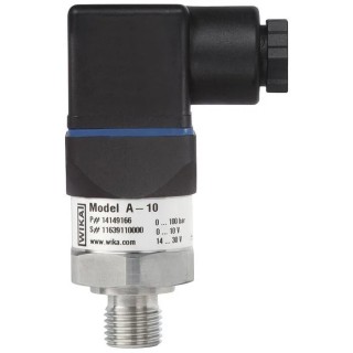 WIKA Compact Pressure Transmitter A-10 Series 0 to 100 bar 0.5 %FS Accuracy 4-20mA Output 304 Stainless Steel 12719383