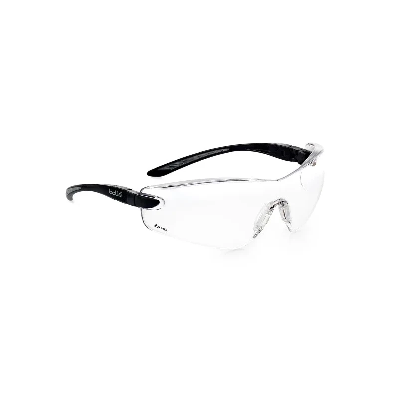 Bolle Safety COBRA Safety Glasses UV Protection Clear Lens Black Thermoplastic Rubber Nylon Frame COBHDPI