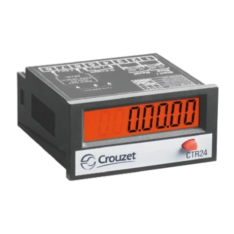 Crouzet 8 Digit LCD Impulse Counter, Manual Reset, Solid State and Voltage Inputs, Series CTR24 CTR24