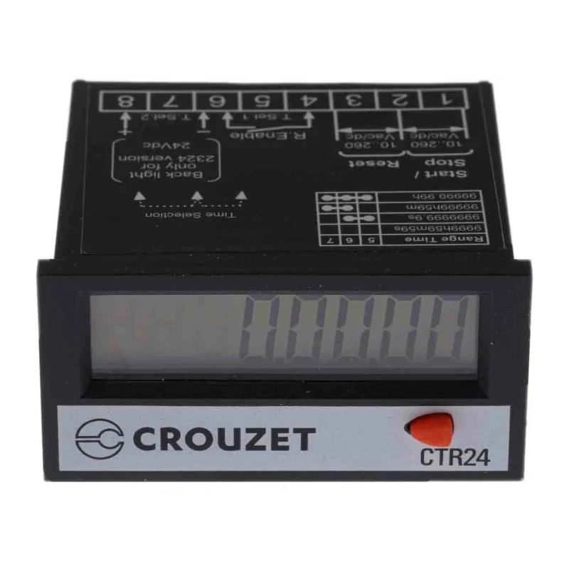 Crouzet Digital Counter 8 Digit LCD Display 260V CTR24