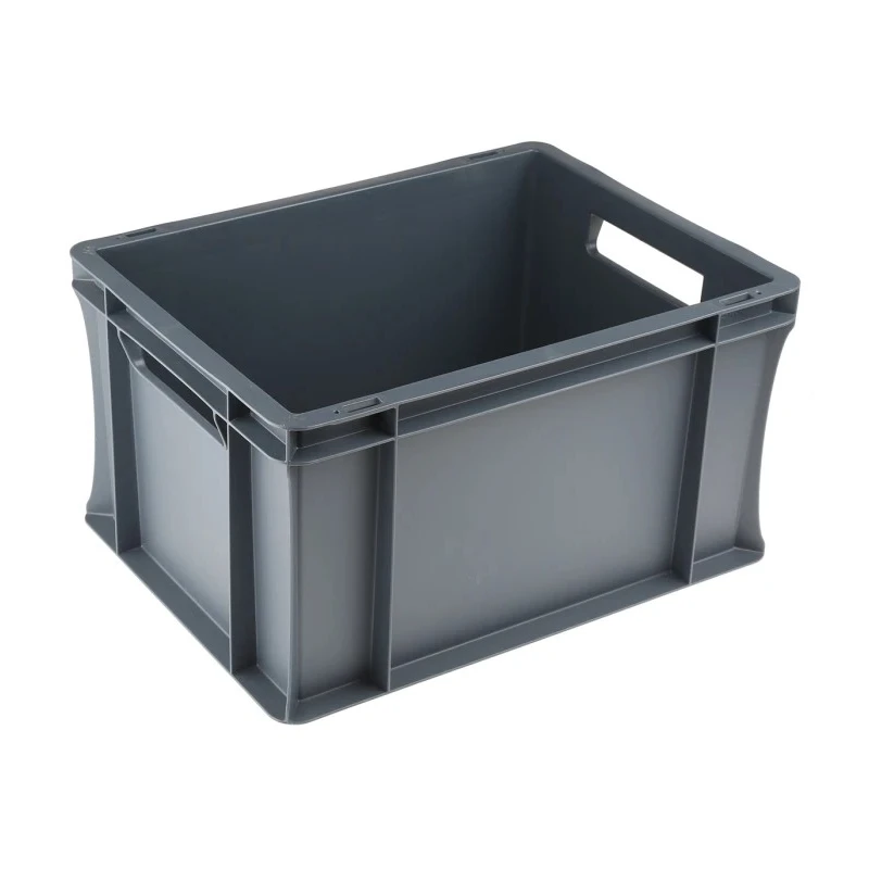 RS PRO 20L Grey Plastic Euro Container 400 mm x 300 mm x 220 mm 725-9151
