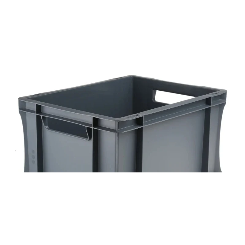 RS PRO 20L Grey Plastic Euro Container 400 mm x 300 mm x 220 mm 725-9151