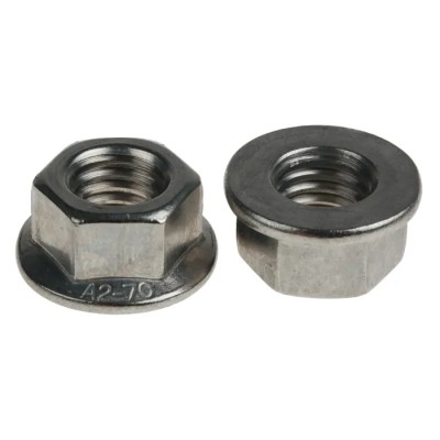 RS PRO Plain A2 Stainless Steel Flanged Hex Nut M12, 26mm Flange Diameter, 18mm Hex Size, 12mm Height, DIN 6923 725-9656