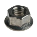 RS PRO Plain A2 Stainless Steel Flanged Hex Nut M12, 26mm Flange Diameter, 18mm Hex Size, 12mm Height, DIN 6923 725-9656
