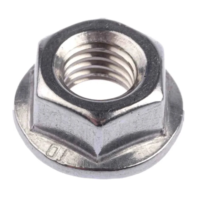 RS PRO Plain A2 Stainless Steel Flanged Hex Nut M8, 8mm Height, 17.9mm Flange Diameter, DIN 6923 725-9662