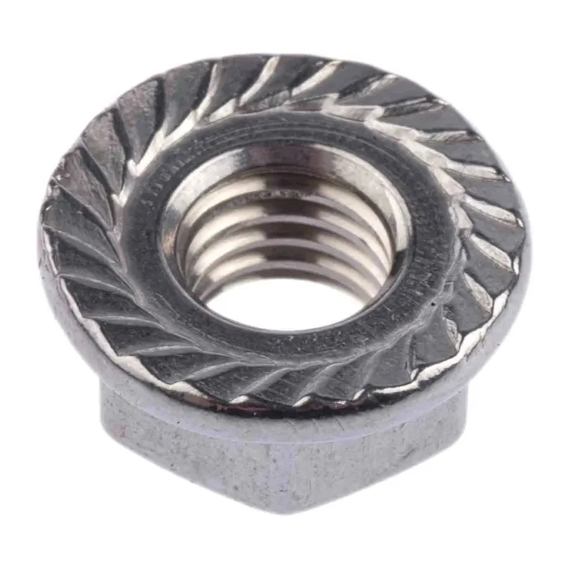 RS PRO Plain A2 Stainless Steel Flanged Hex Nut M8, 8mm Height, 17.9mm Flange Diameter, DIN 6923 725-9662