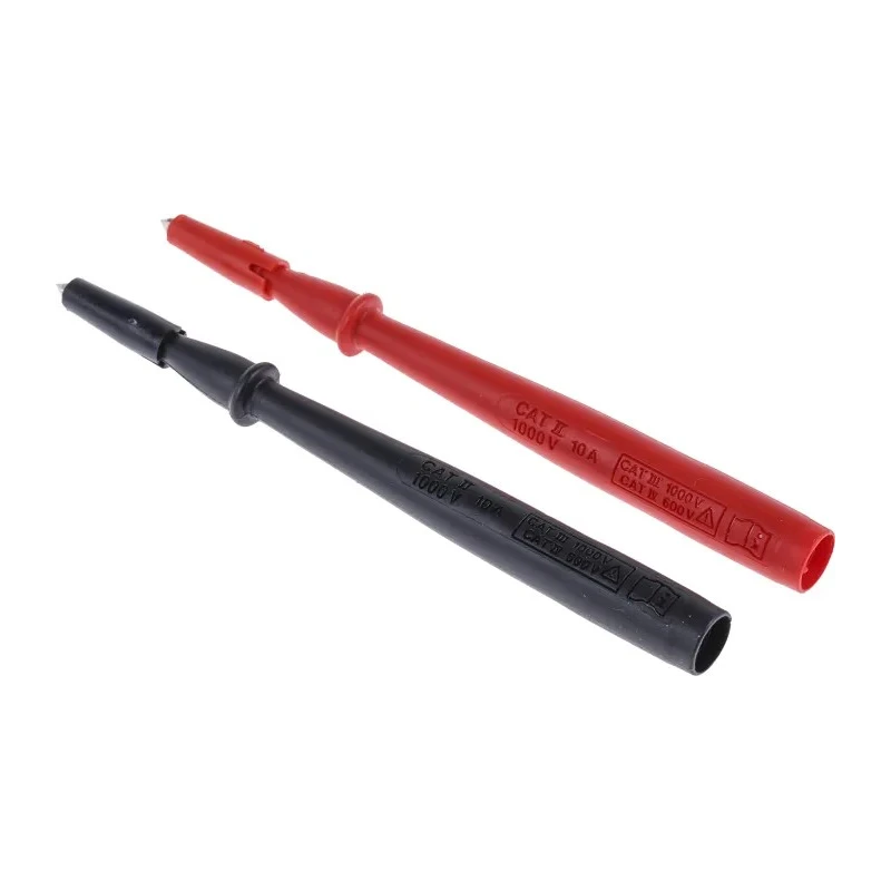 Fluke Test Probe, 1000V Voltage, 10A Current, Stainless Steel Tip, Red and Black TP1-1