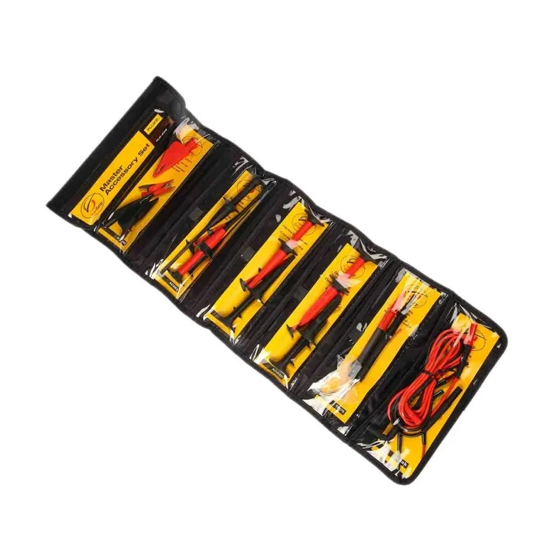 Fluke Multimeter Leads Test Lead Kit with Hook, Pincer, and Crocodile Clips CAT II CAT III CAT IV TLK-225-1
