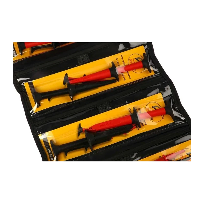 Fluke Multimeter Leads Test Lead Kit with Hook, Pincer, and Crocodile Clips CAT II CAT III CAT IV TLK-225-1