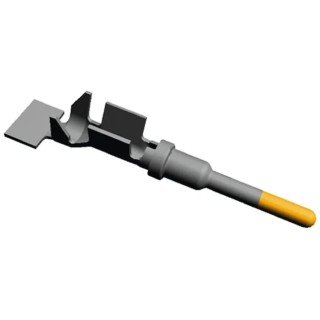 TE Connectivity AMPSEAL 16 Series Male Crimp Terminal, 18 AWG Min, 14 AWG Max, Gold Plated Copper Alloy 638078-1