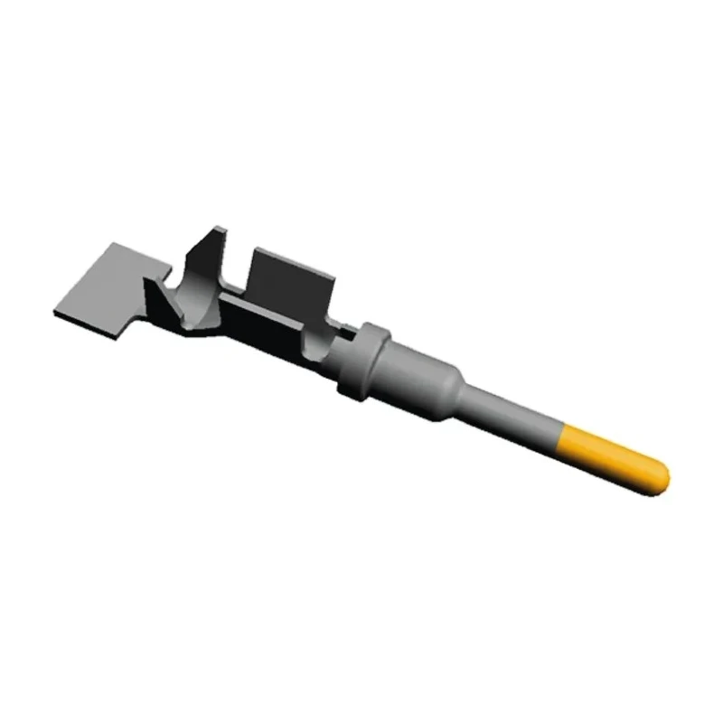 TE Connectivity AMPSEAL 16 Series Male Crimp Terminal, 18 AWG Min, 14 AWG Max, Gold Plated Copper Alloy 638078-1