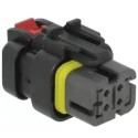 TE Connectivity AMPSEAL 16 Automotive Connector Female Grey Cable 4 Way Crimp Termination 776487-2
