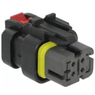 TE Connectivity AMPSEAL 16 Automotive Connector Female Grey Cable 4 Way Crimp Termination 776487-2