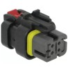 TE Connectivity AMPSEAL 16 Automotive Connector Female Grey Cable 4 Way Crimp Termination 776487-2