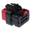 TE Connectivity AMPSEAL 16 Automotive Connector Female Red Cable 8 Way Crimp Termination 776494-1