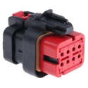 TE Connectivity AMPSEAL 16 Automotive Connector Female Red Cable 8 Way Crimp Termination 776494-1