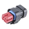 TE Connectivity AMPSEAL 16 Automotive Connector Female Red Cable 2 Way Crimp Termination 776522-1