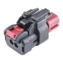 TE Connectivity AMPSEAL 16 Automotive Connector Female Red Cable 2 Way Crimp Termination 776522-1
