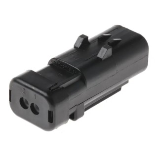 TE Connectivity AMPSEAL 16 Automotive Connector Male Red Clip 2 Way Crimp Termination 776534-1