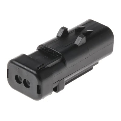 TE Connectivity AMPSEAL 16 Automotive Connector Male Red Clip 2 Way Crimp Termination 776534-1