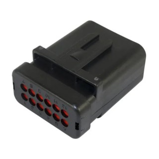 TE Connectivity AMPSEAL 16 Automotive Connector Male Red Clip 12 Way Crimp Termination 776539-1