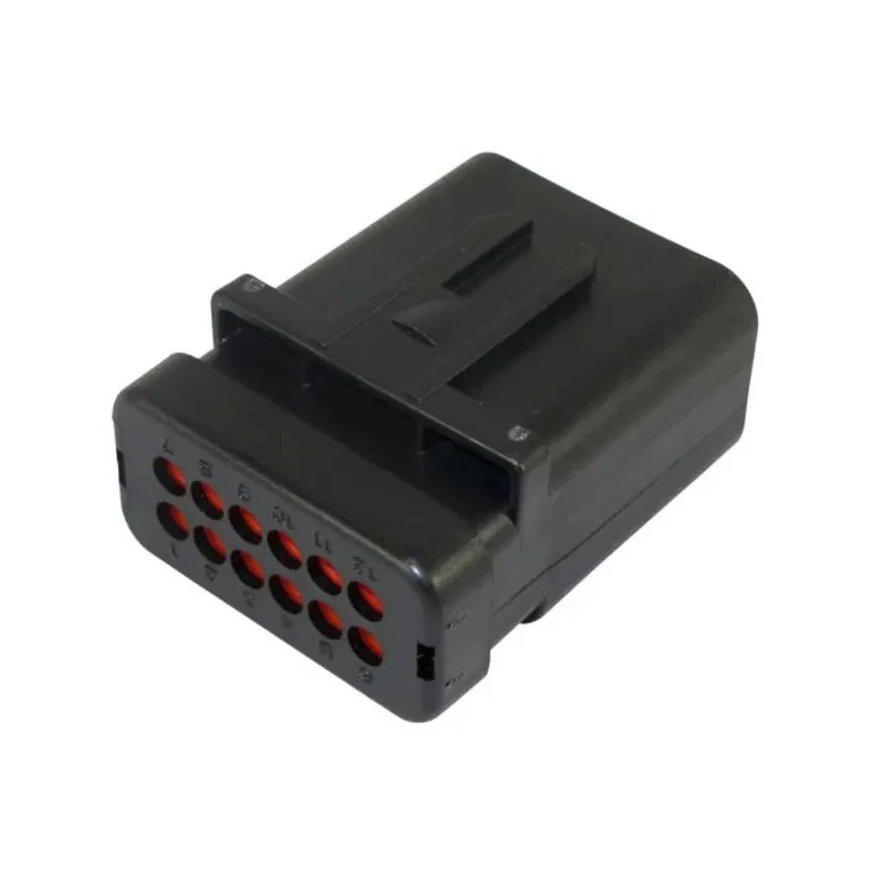 TE Connectivity AMPSEAL 16 Automotive Connector Male Red Clip 12 Way Crimp Termination 776539-1