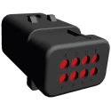 TE Connectivity AMPSEAL 16 Automotive Connector Male Red Clip 8 Way Crimp Termination 776538-1