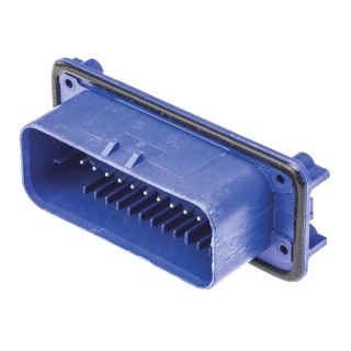 TE Connectivity Ampseal Automotive Connector Male Blue Panel Mount 35 Way Solder Termination 776163-5