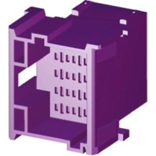 TE Connectivity Timer Automotive Connector Male Purple Cable 15 Way Crimp Termination 4-967628-1