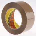 3M Brown Scotch 313 Packing Tape, 100m Length x 50mm Width, 0.07mm Thickness, Pressure Sensitive Acrylic Adhesive 313