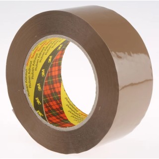 3M Brown Scotch 313 Packing Tape, 100m Length x 50mm Width, 0.07mm Thickness, Pressure Sensitive Acrylic Adhesive 313