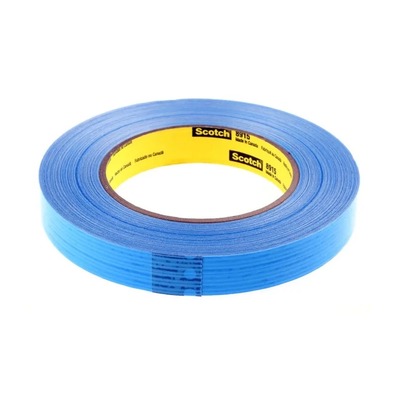 3M Blue Transparent Scotch 8915 Packing Tape 18mm Width 55m Length Fibreglass PET Film Reinforced 8915