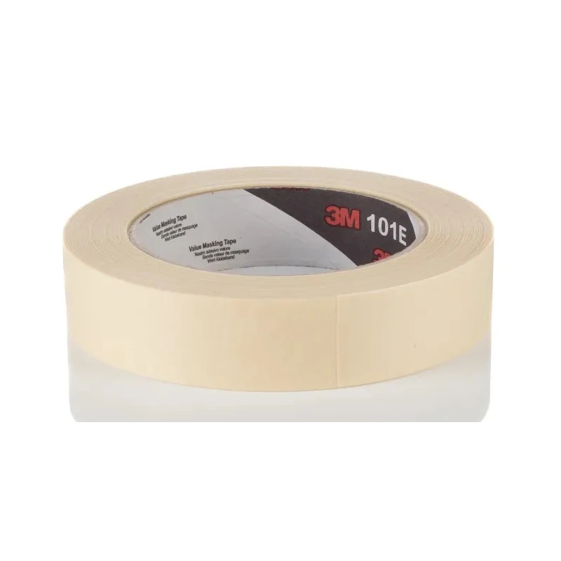 3M Beige Masking Tape Rubber Adhesive 24mm Width 50m Length Maximum Operating Temperature 60°C 101E