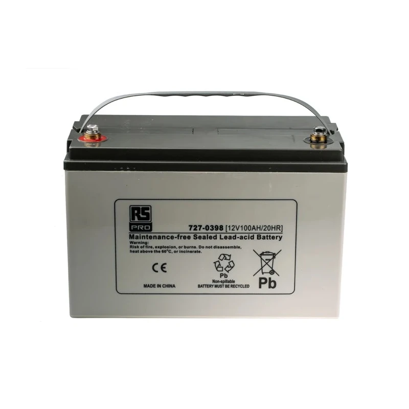 RS PRO Sealed Lead Acid Battery 12 V, 100 Ah, AGM Construction, T11 Termination, 330mm Height x 212mm Width 727-0398
