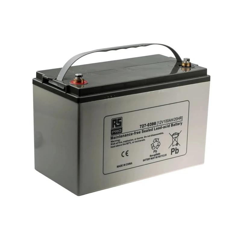 RS PRO Sealed Lead Acid Battery 12 V, 100 Ah, AGM Construction, T11 Termination, 330mm Height x 212mm Width 727-0398