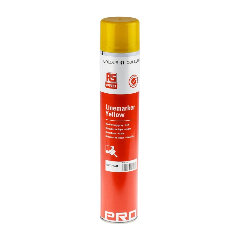 RS PRO 750 ml Yellow Acrylic Line Marker Spray 727-5591