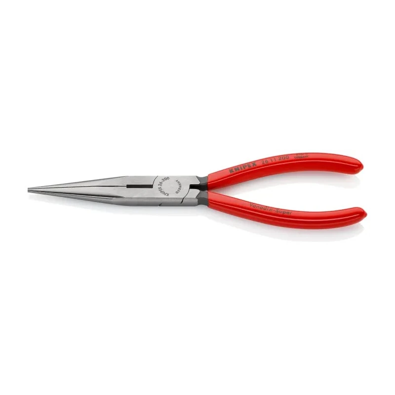 Knipex 1-Piece Long Nose Plier Round 200mm Overall, 73mm Jaw, Vanadium Electric Steel 26 11 200