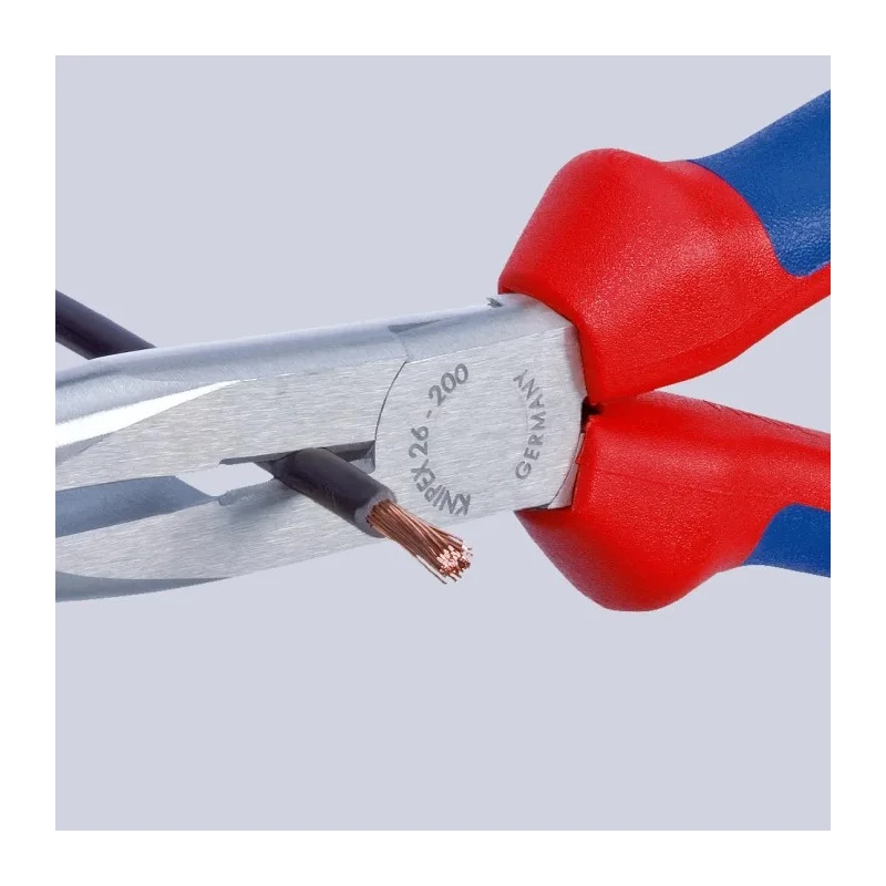 Knipex 1-Piece Long Nose Plier Round 200mm Overall, 73mm Jaw, Vanadium Electric Steel 26 11 200