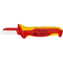 Knipex Cable Knife Insulating Multi-Component Handle VDE 1000V Approved, 190mm Overall Length, 50mm Special Tool Steel 98 54