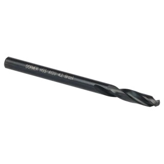 Dormer High-Speed Steel (HSS) Twist Drill Bit 4.2 mm Diameter, 55 mm Overall Length A1204.2