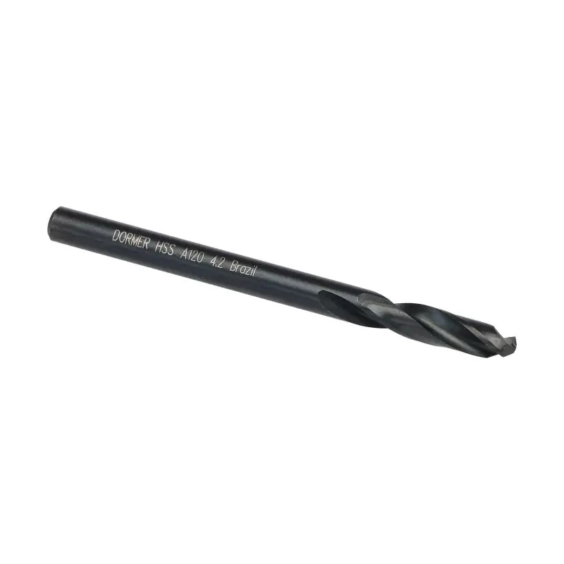 Dormer High-Speed Steel (HSS) Twist Drill Bit 4.2 mm Diameter, 55 mm Overall Length A1204.2